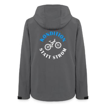 Gravel Bike KODITION STATT STROM Anti E-Bike - Women’s Recycled Softshell Jacket by Stanley/Stella - anthracite - Back - AI Model Female 172 light (172cm)