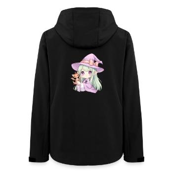 Kawaii Anime Witch with Dragon - Women’s Recycled Softshell Jacket by Stanley/Stella - black - Back - AI Model Female 172 light (172cm)