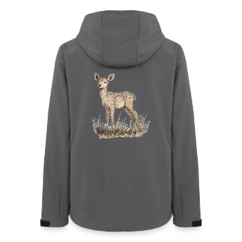 roe deer - Women’s Recycled Softshell Jacket by Stanley/Stella - anthracite - Back - AI Model Female 172 light (172cm)