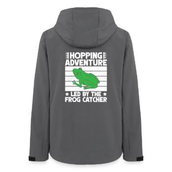 Frog Catcher Hopping Adventure Frog - Veste softshell femme recyclée Stanley/Stella - charbon - Dos - AI Model Female 172 light (172cm)