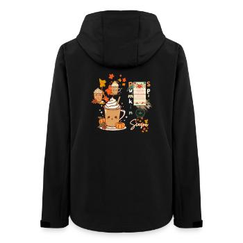 Pumpkin Spice Season - Women’s Recycled Softshell Jacket by Stanley/Stella - black - Back - AI Model Female 172 light (172cm)