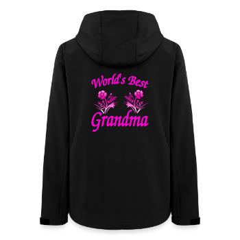 Oma - Frauen Recycelte Softshelljacke von Stanley/Stella - Schwarz - Hinten - AI Model Female 172 light (172cm)