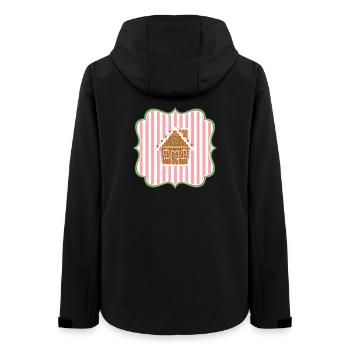 Lebkuchenhaus Weihnachts Emblem Modern - Frauen Recycelte Softshelljacke von Stanley/Stella - Schwarz - Hinten - AI Model Female 172 light (172cm)