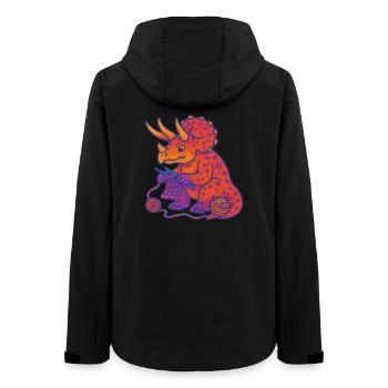 Tricot Dino Triceratops Neon Gradient - Veste softshell femme recyclée Stanley/Stella - noir - Dos - AI Model Female 172 light (172cm)