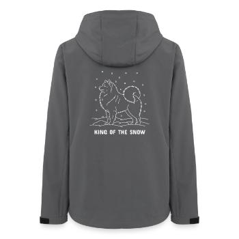 Samoyed King of the Snow Line Art Outline - Women’s Recycled Softshell Jacket by Stanley/Stella - anthracite - Back - AI Model Female 172 light (172cm)