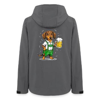 Bière teckel tente à bière chope de bière Bavière chien drôle - Veste softshell femme recyclée Stanley/Stella - charbon - Dos - AI Model Female 172 light (172cm)