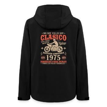 1975 Vintage Retro Birthday Gift - Women’s Recycled Softshell Jacket by Stanley/Stella - black - Back - AI Model Female 172 light (172cm)