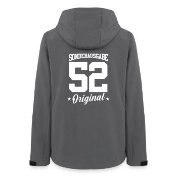 52 Geburtstag - Frauen Recycelte Softshelljacke von Stanley/Stella - Anthrazit - Hinten - AI Model Female 172 light (172cm)