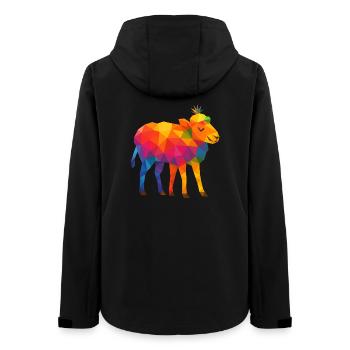 Regenbogenschiff mit 5 Beinen - Frauen Recycelte Softshelljacke von Stanley/Stella - Schwarz - Hinten - AI Model Female 172 light (172cm)