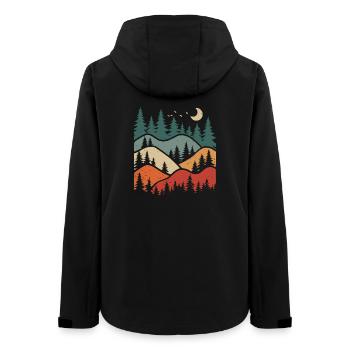 Forest Landscape Nature Trees Nature Lovers - Women’s Recycled Softshell Jacket by Stanley/Stella - black - Back - AI Model Female 172 light (172cm)