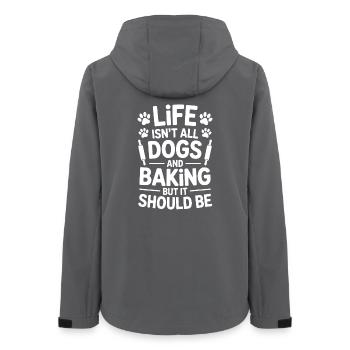Pâtisserie Dire Chiens Drôle Pâtisserie Cadeau - Veste softshell femme recyclée Stanley/Stella - charbon - Dos - AI Model Female 172 light (172cm)