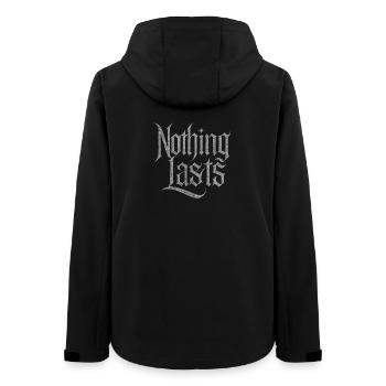 Nothing Lasts Design – Vergänglichkeit & Stil - Frauen Recycelte Softshelljacke von Stanley/Stella - Schwarz - Hinten - AI Model Female 172 light (172cm)
