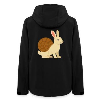Lapin Escargot tout mignon - Veste softshell femme recyclée Stanley/Stella - noir - Dos - AI Model Female 172 light (172cm)