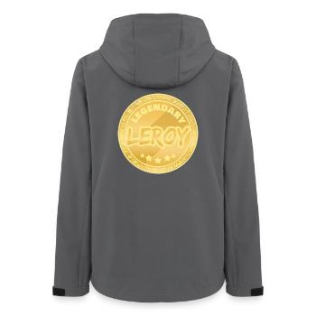 Leroy comme prénom - Veste softshell femme recyclée Stanley/Stella - charbon - Dos - AI Model Female 172 light (172cm)