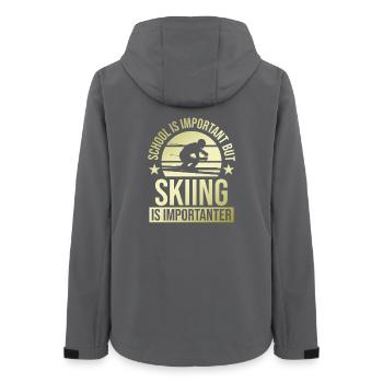 schule wichtig ski wichtiger - Frauen Recycelte Softshelljacke von Stanley/Stella - Anthrazit - Hinten - AI Model Female 172 light (172cm)