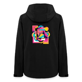 Géométrie des couleurs kaléidoscopique abstraite - Veste softshell femme recyclée Stanley/Stella - noir - Dos - AI Model Female 172 light (172cm)