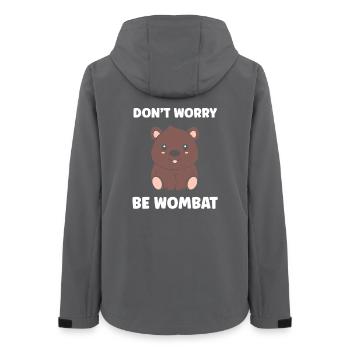 Wombat Doux Apaisé - Veste softshell femme recyclée Stanley/Stella - charbon - Dos - AI Model Female 172 light (172cm)