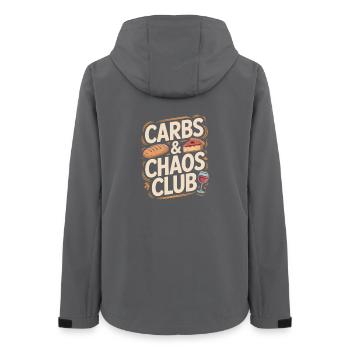 Carbs Und Chaos Club Brot Kuchen Wein - Frauen Recycelte Softshelljacke von Stanley/Stella - Anthrazit - Hinten - AI Model Female 172 light (172cm)