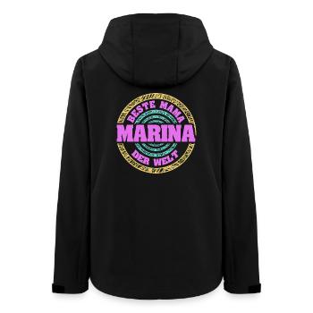 Mère Marina - Veste softshell femme recyclée Stanley/Stella - noir - Dos - AI Model Female 172 light (172cm)
