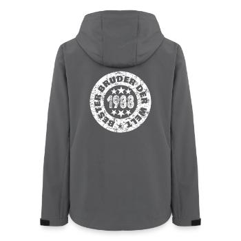 Born in 1988 - Women’s Recycled Softshell Jacket by Stanley/Stella - anthracite - Back - AI Model Female 172 light (172cm)