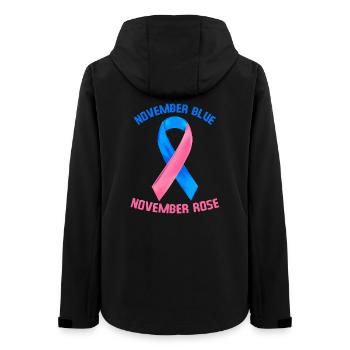 November Blue November Rose - Women’s Recycled Softshell Jacket by Stanley/Stella - black - Back - AI Model Female 172 light (172cm)