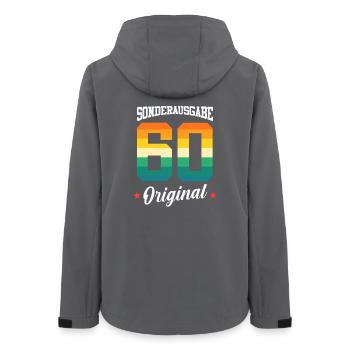 60 Birthday - Women’s Recycled Softshell Jacket by Stanley/Stella - anthracite - Back - AI Model Female 172 light (172cm)