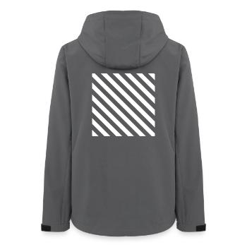 Diagonales Streifen-Mono-Muster - Frauen Recycelte Softshelljacke von Stanley/Stella - Anthrazit - Hinten - AI Model Female 172 light (172cm)