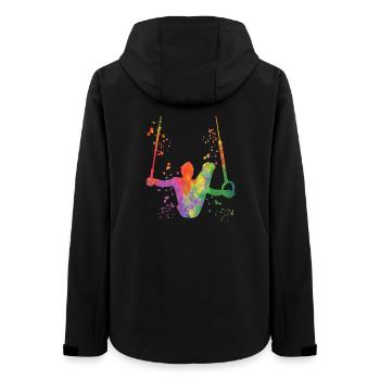 Kunstturner Ringe Kunstturnen - Frauen Recycelte Softshelljacke von Stanley/Stella - Schwarz - Hinten - AI Model Female 172 light (172cm)