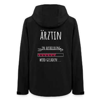 Medizin Studentin Beruf Ausbildung Ärztin - Frauen Recycelte Softshelljacke von Stanley/Stella - Schwarz - Hinten - AI Model Female 172 light (172cm)