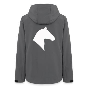 Silhouette Tête De Cheval - Veste softshell femme recyclée Stanley/Stella - charbon - Dos - AI Model Female 172 light (172cm)