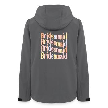 Bride-to-Be Bridesmaid - Women’s Recycled Softshell Jacket by Stanley/Stella - anthracite - Back - AI Model Female 172 light (172cm)
