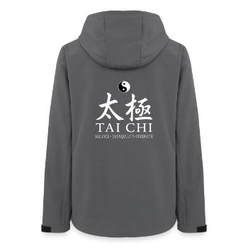 Balance Tranquility Strength Tai Chi Spiritual - Women’s Recycled Softshell Jacket by Stanley/Stella - anthracite - Back - AI Model Female 172 light (172cm)