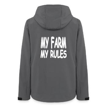 Farm - Women’s Recycled Softshell Jacket by Stanley/Stella - anthracite - Back - AI Model Female 172 light (172cm)