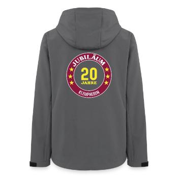Plombier 20 ans 20e anniversaire - Veste softshell femme recyclée Stanley/Stella - charbon - Dos - AI Model Female 172 light (172cm)
