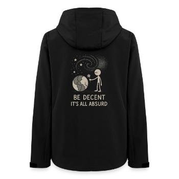 Nihilisme éthique, humour existentiel, - Veste softshell femme recyclée Stanley/Stella - noir - Dos - AI Model Female 172 light (172cm)