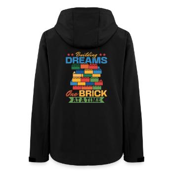 Building Blocks Kids Brick Builder - Women’s Recycled Softshell Jacket by Stanley/Stella - black - Back - AI Model Female 172 light (172cm)