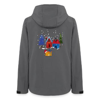 Winter houses with snow - Women’s Recycled Softshell Jacket by Stanley/Stella - anthracite - Back - AI Model Female 172 light (172cm)