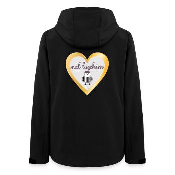 NORDDEUTSCH NEUGIER MÖWE - Frauen Recycelte Softshelljacke von Stanley/Stella - Schwarz - Hinten - AI Model Female 172 light (172cm)