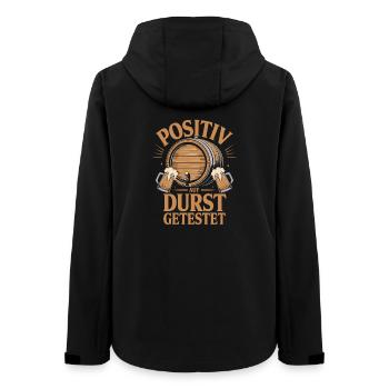 Positiv Auf Durst Getestet Mit Bierfass Und - Frauen Recycelte Softshelljacke von Stanley/Stella - Schwarz - Hinten - AI Model Female 172 light (172cm)