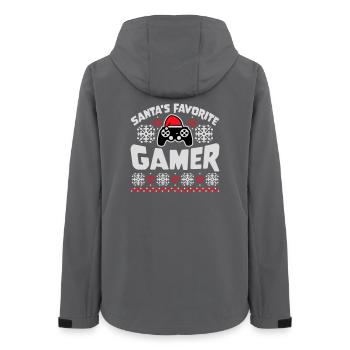 La manette de jeu préférée du Père Noël Nerd de Noël - Veste softshell femme recyclée Stanley/Stella - charbon - Dos - AI Model Female 172 light (172cm)