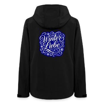 Winter Liebe Herz Winterlich - Frauen Recycelte Softshelljacke von Stanley/Stella - Schwarz - Hinten - AI Model Female 172 light (172cm)