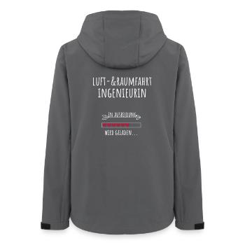 Luft- & Raumfahrtingenieurin Student Ausbildung - Frauen Recycelte Softshelljacke von Stanley/Stella - Anthrazit - Hinten - AI Model Female 172 light (172cm)