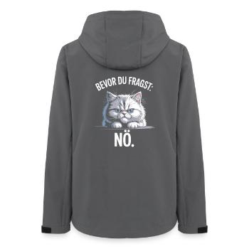 Bevor Du Fragst Nö Katze Morgenmuffel Nein Katzen - Veste softshell femme recyclée Stanley/Stella - charbon - Dos - AI Model Female 172 light (172cm)