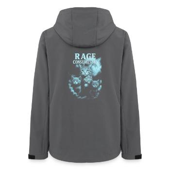 Rage Verzehrt Mich Katzenkunst - Frauen Recycelte Softshelljacke von Stanley/Stella - Anthrazit - Hinten - AI Model Female 172 light (172cm)