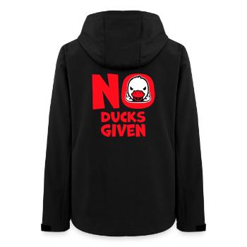 Gans No Ducks Given Mittelfinger Freche Ente Cool - Frauen Recycelte Softshelljacke von Stanley/Stella - Schwarz - Hinten - AI Model Female 172 light (172cm)