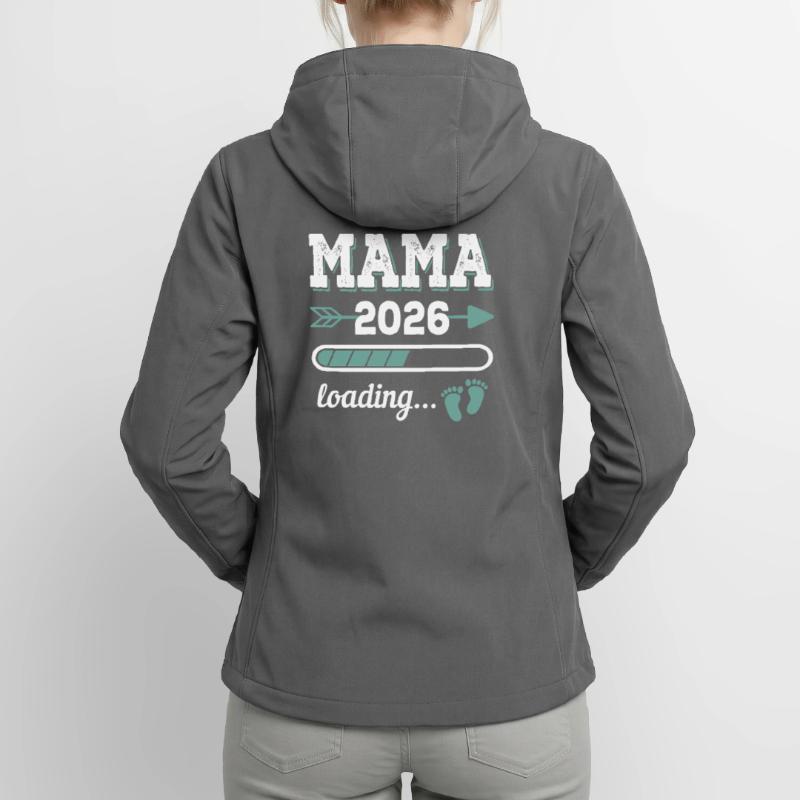 Mama 2026 Loading Werdender Mutter Geschenkidee Frauen Recycelte Softshelljacke von Stanley/Stella