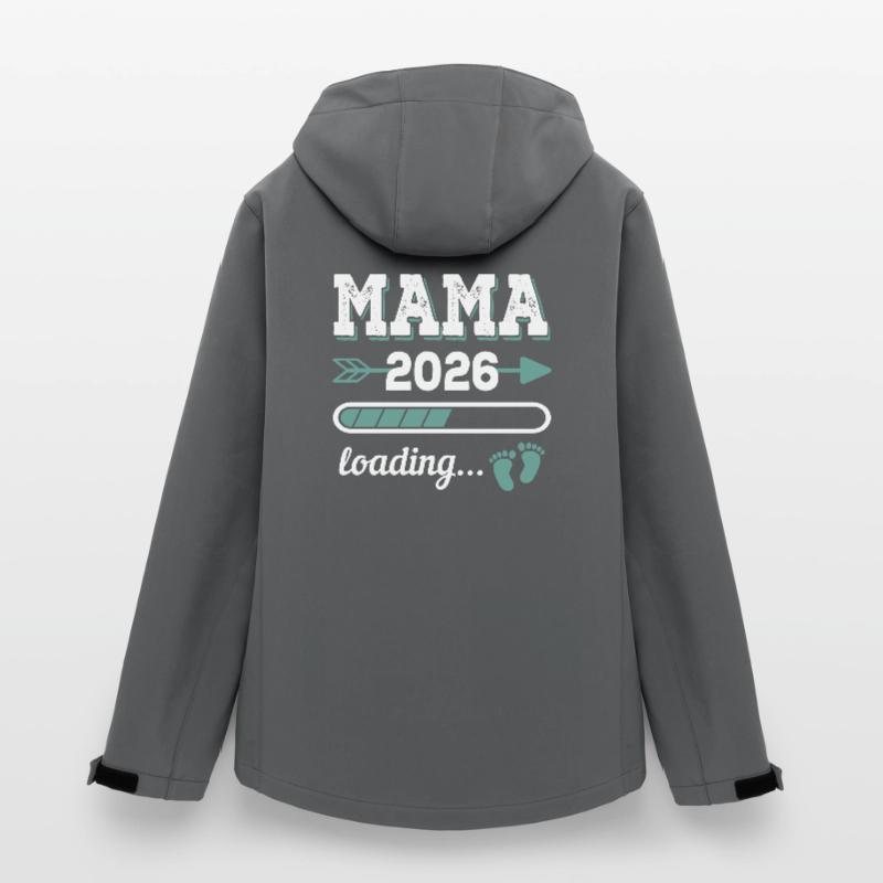 Mama 2026 Loading Werdender Mutter Geschenkidee Frauen Recycelte Softshelljacke von Stanley/Stella