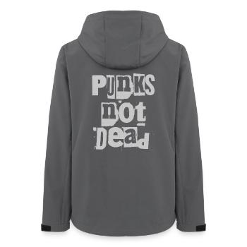 Punks Not Dead Grunge Typographie - Veste softshell femme recyclée Stanley/Stella - charbon - Dos - AI Model Female 172 light (172cm)