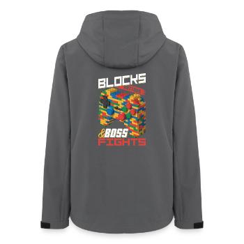 Building Blocks Gamer Gaming Brick Builder - Women’s Recycled Softshell Jacket by Stanley/Stella - anthracite - Back - AI Model Female 172 light (172cm)