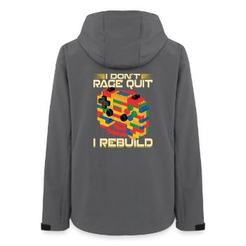 Building Blocks Gamer Gaming Brick Builder - Frauen Recycelte Softshelljacke von Stanley/Stella - Anthrazit - Hinten - AI Model Female 172 light (172cm)